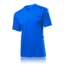 V Yaka Kısa Kollu Saxmavi T-Shirt V Yaka Kısa Kollu Saxmavi T-Shirt