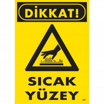 Dikkat! Sıcak Yüzey Uyarı