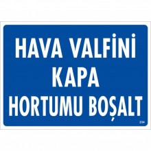 Hava Valfini Kapa Hortumu Boşalt Hava Valfini Kapa Hortumu Boşalt