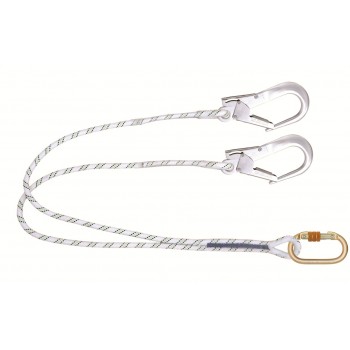 Kİ231 A Çift Kollu Statik Halatlı Lanyard Alüminyun Büyük Kancalı