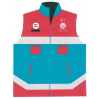 Sosyal Yardımlaşma ve Dayanışma Vakfındaki işçi kıyafeti yelek Sosyal Yardımlaşma ve Dayanışma Vakfındaki işçi kıyafeti yelek